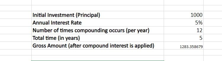 Calculating Monthly Compound Interest Using Compound Interest Formula