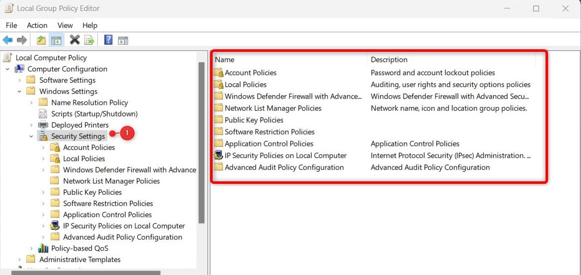 Open Local Security Policy Using Group Policy