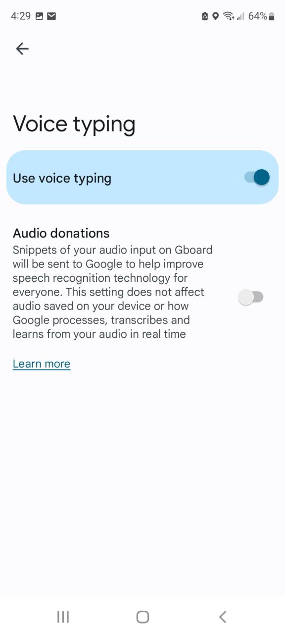 Screenshot of Gboard app 1