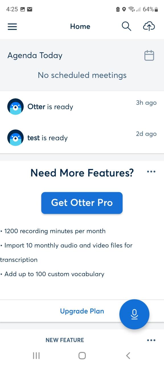 Screenshot of Otter app 3