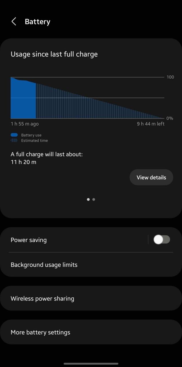 toggle button to turn off battery saving mode on Android phone