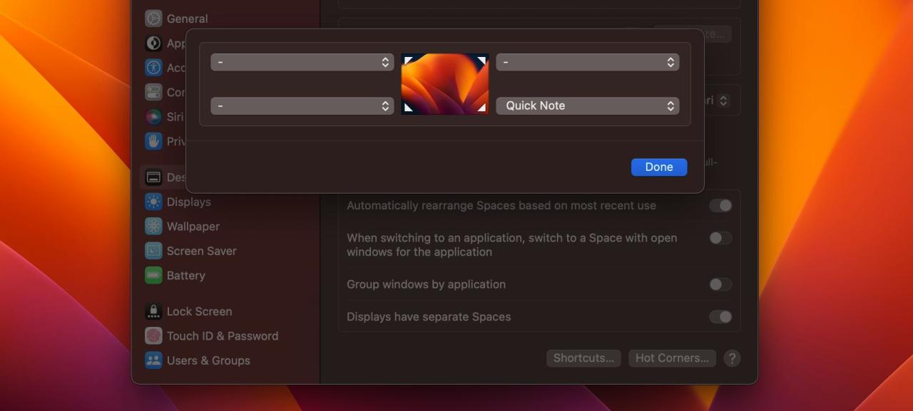 Use Hot Corners Mac