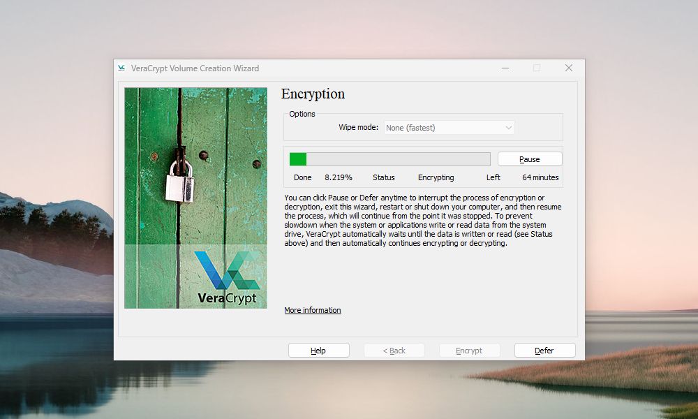 VeraCrypt Volume Creation Wizard system drive encryption