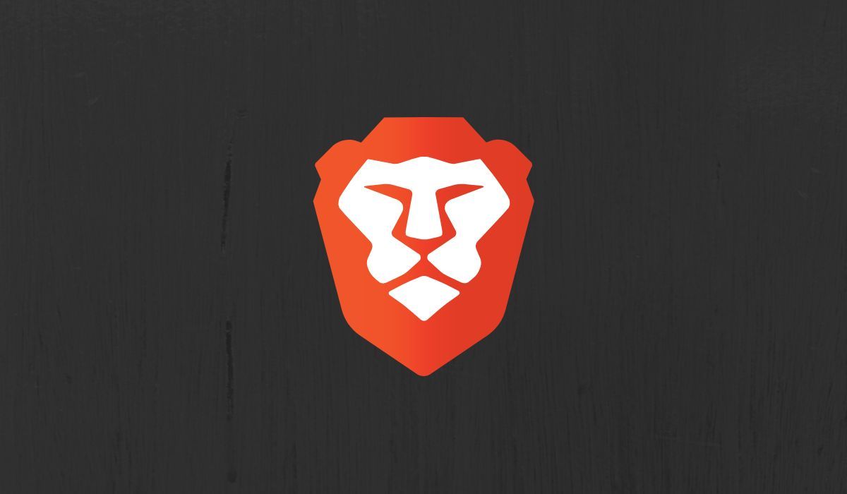 Brave browser logo seen on black background