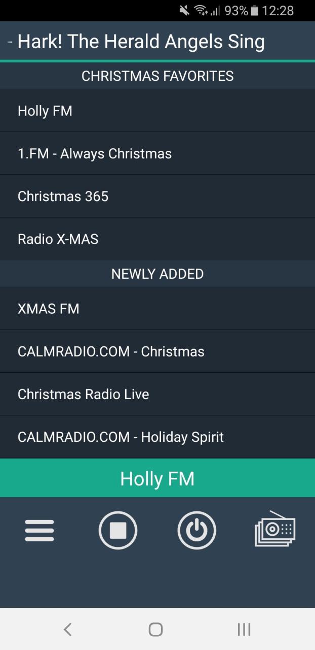 christmas radio playing holly fm