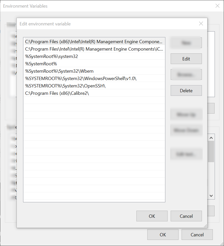 edit system path variables