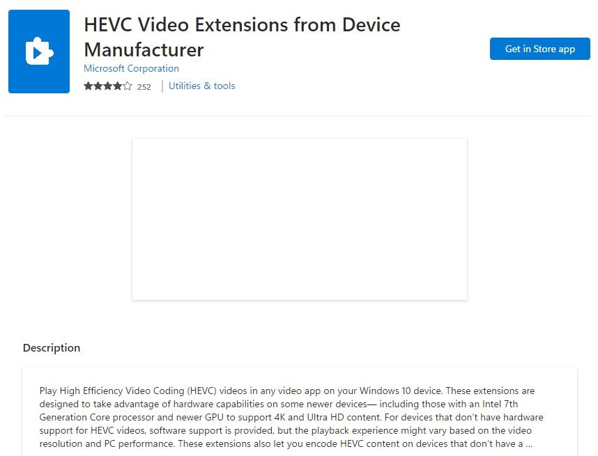 installing the hevc codec