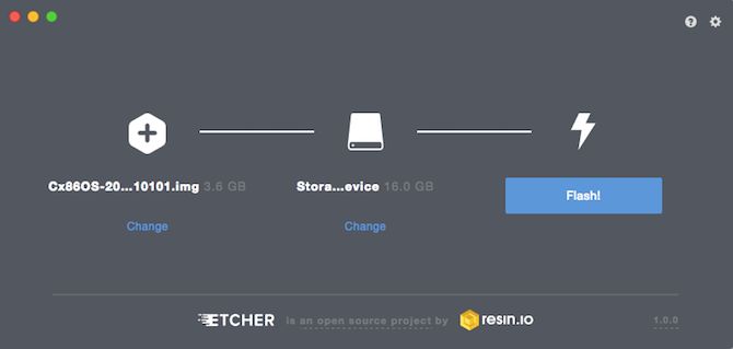 Etcher creates and validates a ISO or bootable USB drive