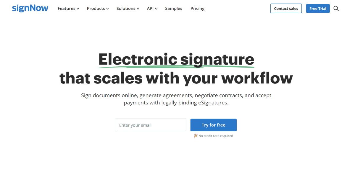 signnow homepage