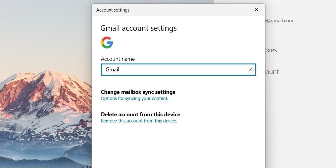 Delete Account From the Windows Mail App