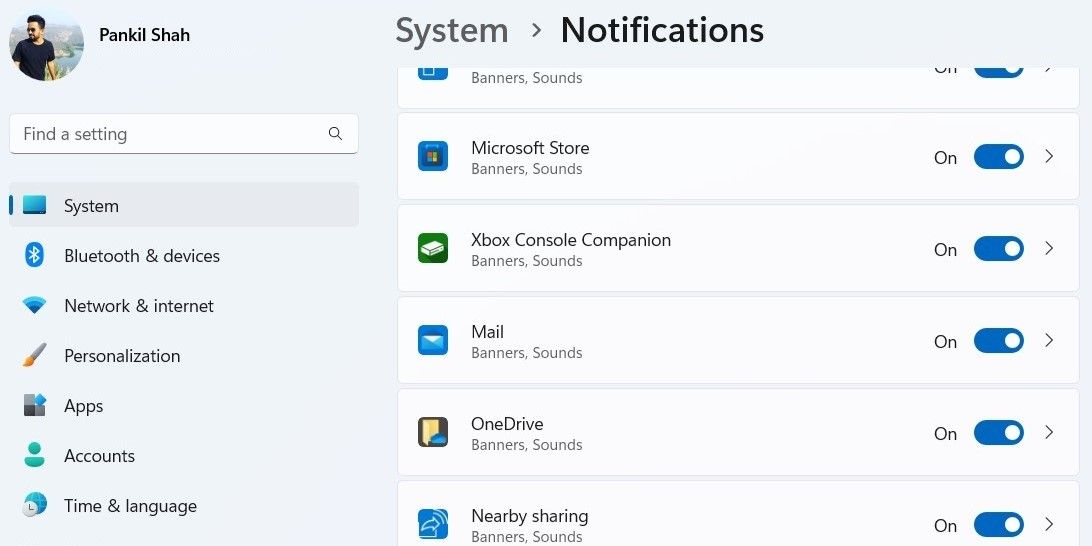 Enable Windows Mail App Notifications