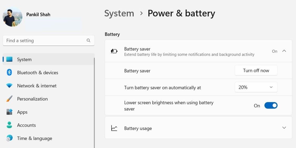 Turn Off Battery Saver on Windows