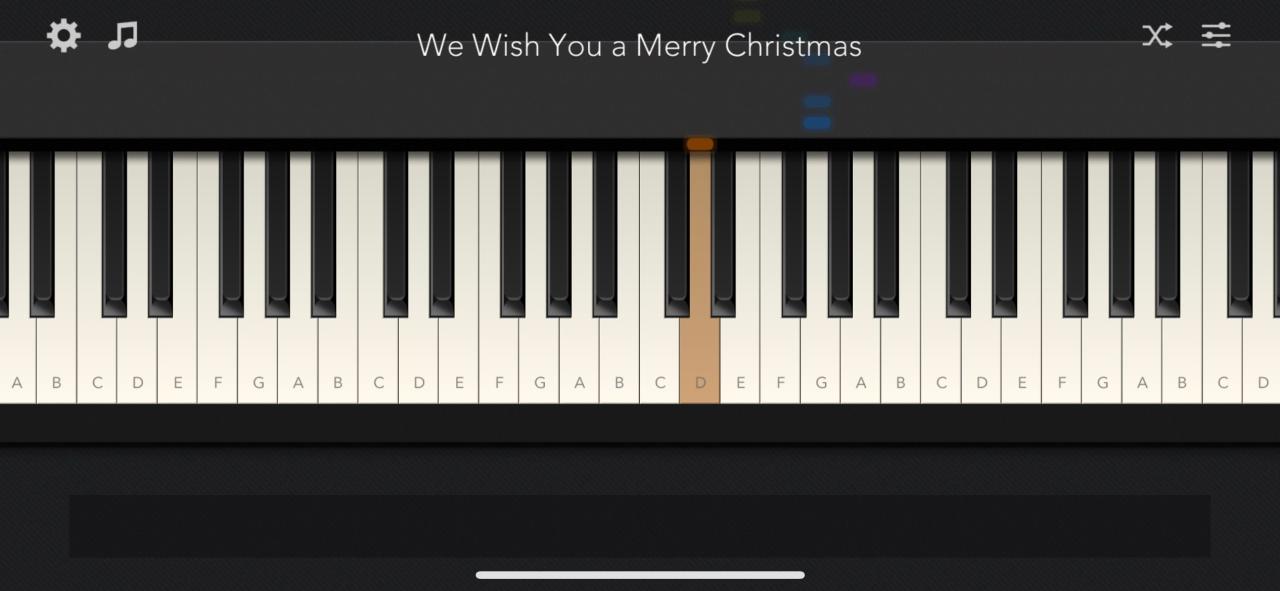 play we wish you a merry christmas in christmas piano 