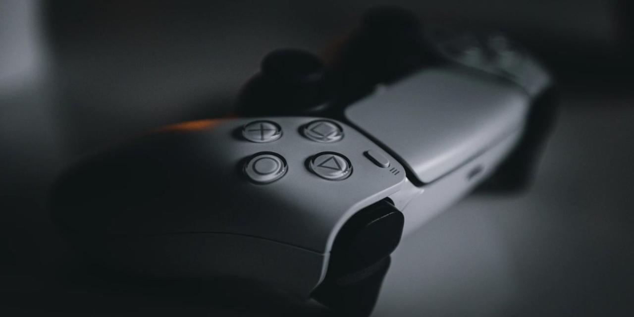 Close up of the PlayStation 5 DualSense controller 