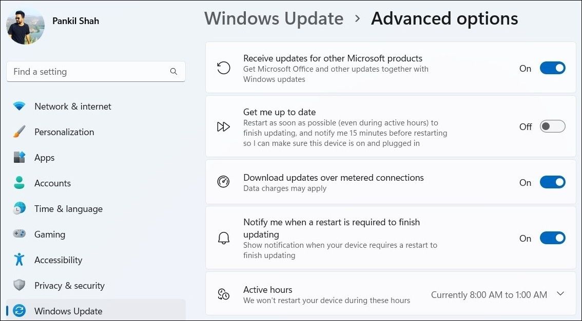 Disable Windows Update Notifications Using the Settings App