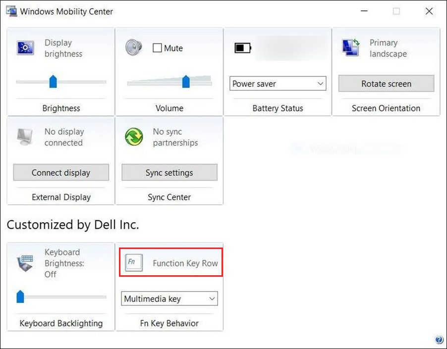 Function key row section