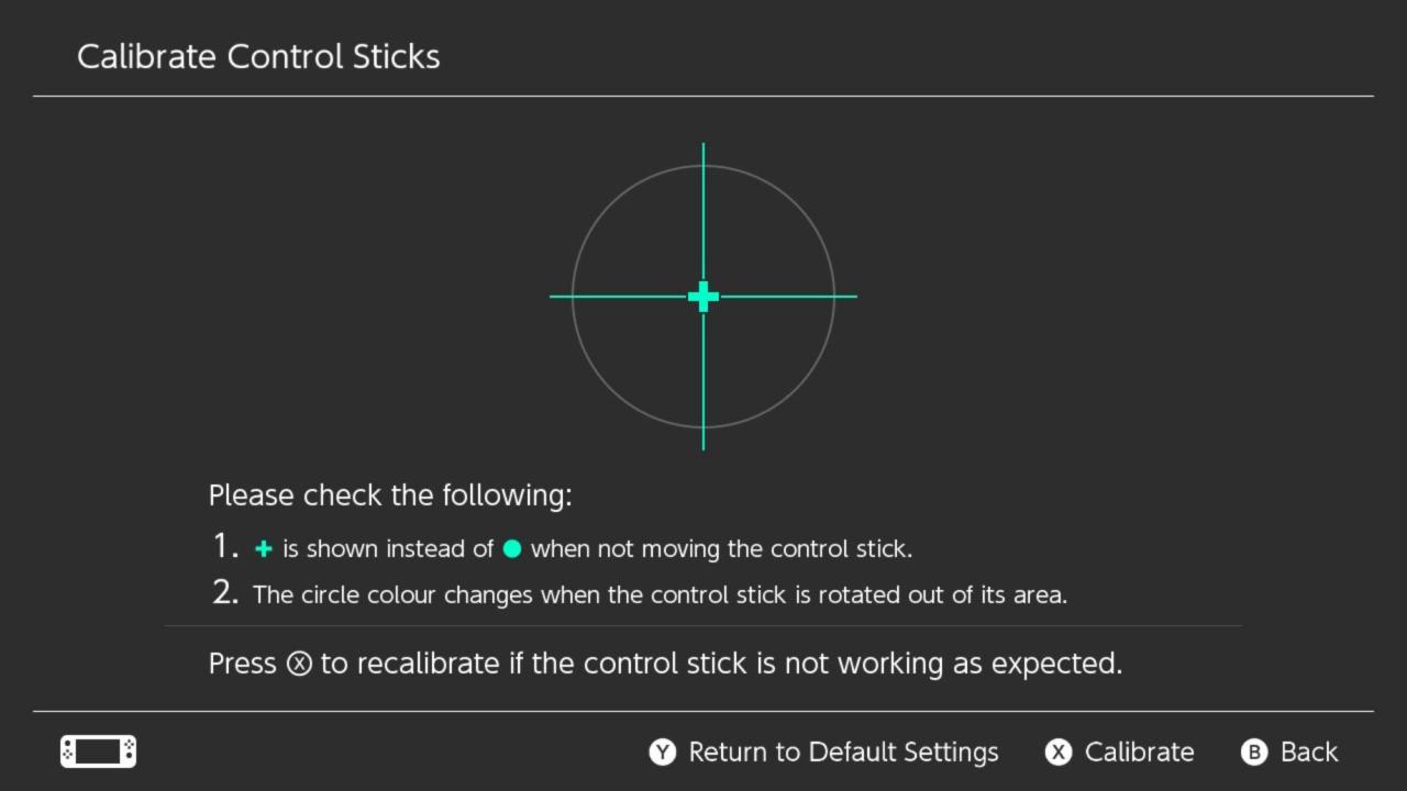 How to calibrate controller on Nintendo Switch only calibrate if controller shows signs of drift