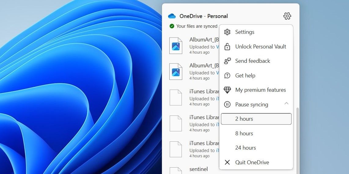 Pause OneDrive Syncing