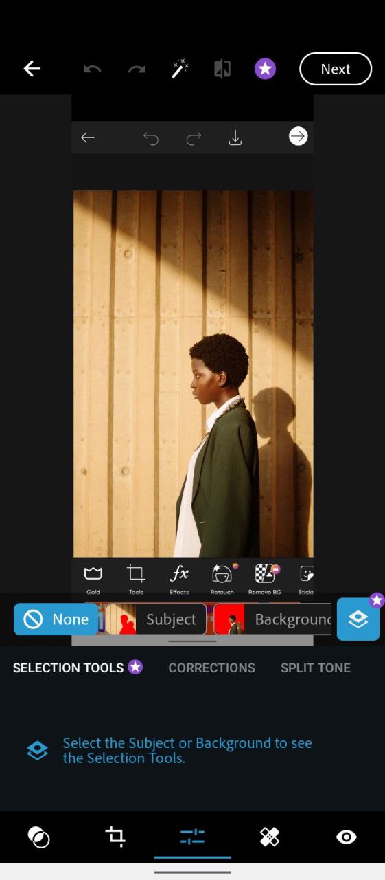 Photoshop Express - Editing Menu