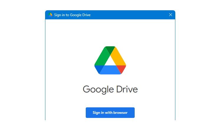 Sign In Option In Google Drive\'s Website