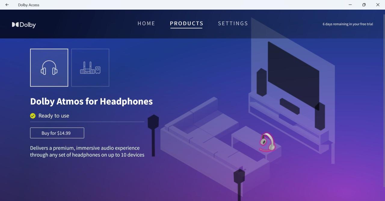 Products Page with Headphones Ready to Use