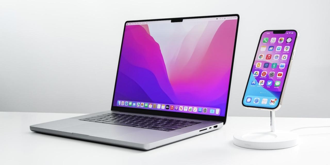 MacBook Pro and iPhone on a table