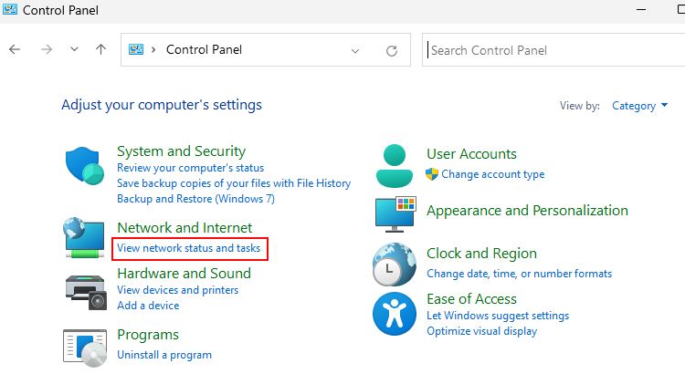 Control Panel Overview