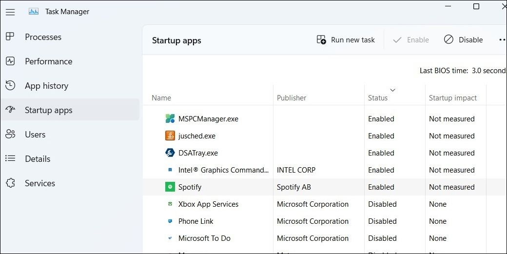 Disable Spotify as a Startup App Using Task Manager