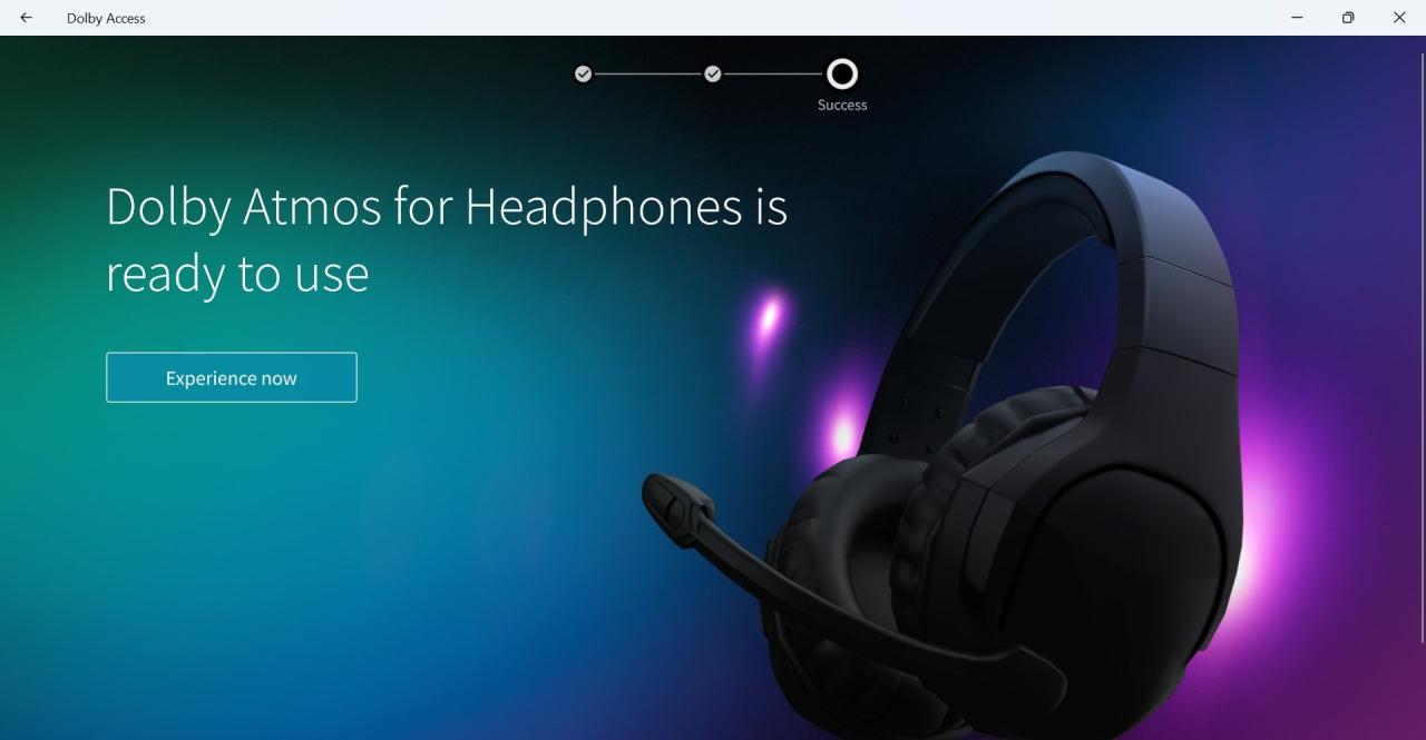 Dolby Atmos Experience Now Screen