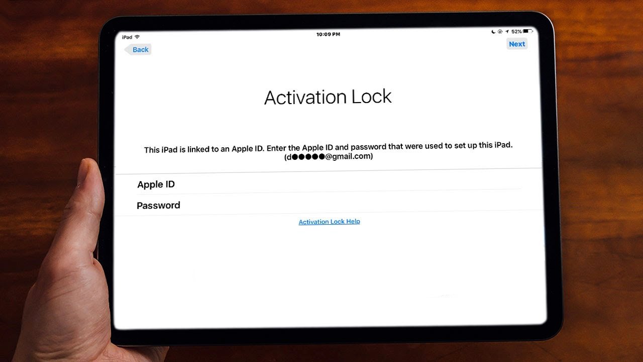 find my iphone activation lock on ipad