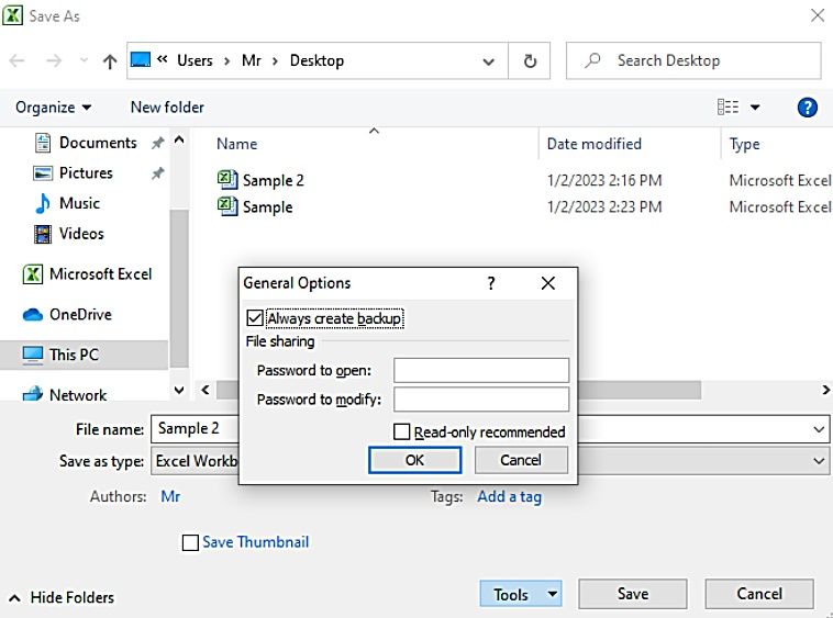 General Options Dialog Box