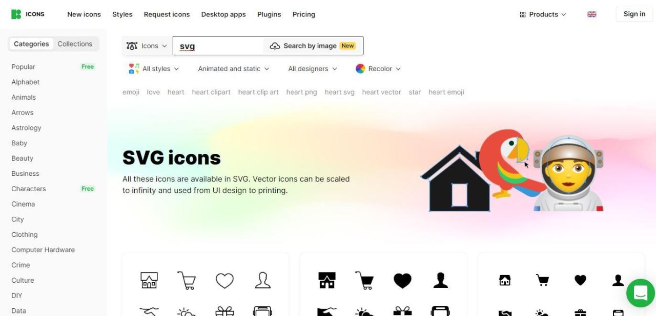 A Screenshot of Icons8 s Landing Page