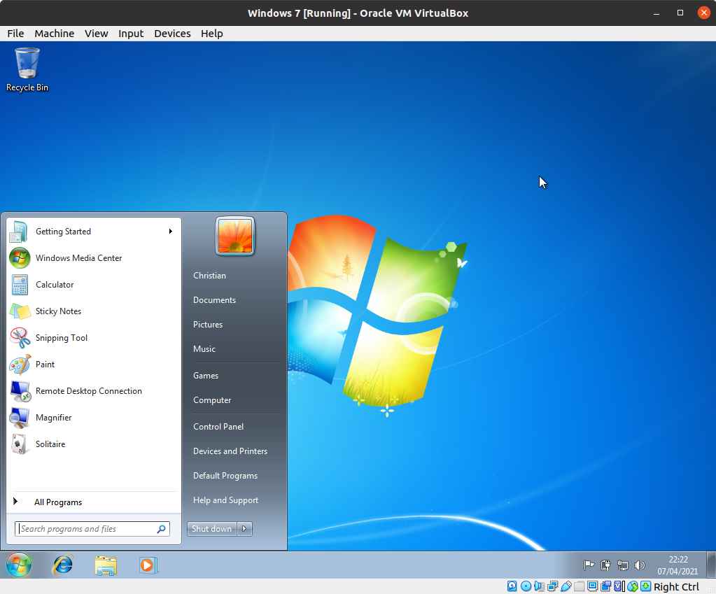 Run Windows in a virtual machine