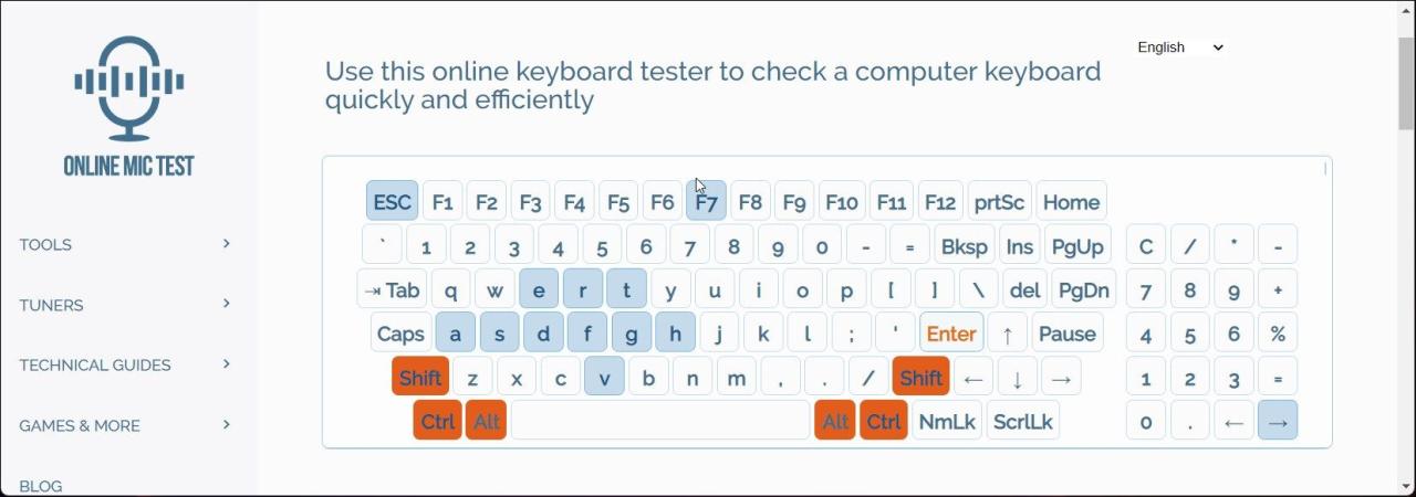 online mic test