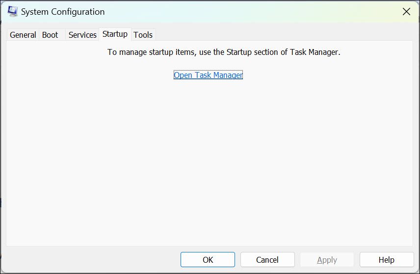 open task manager