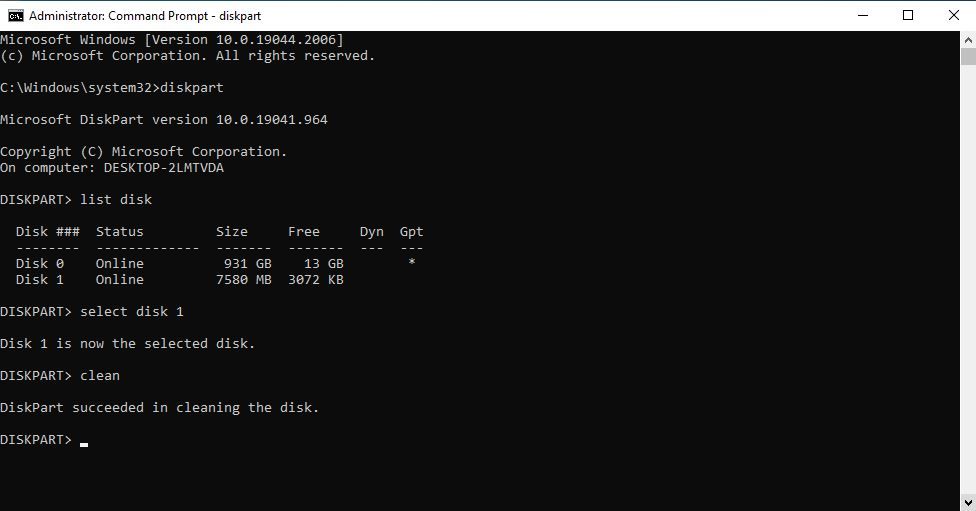 sd card format through cmd