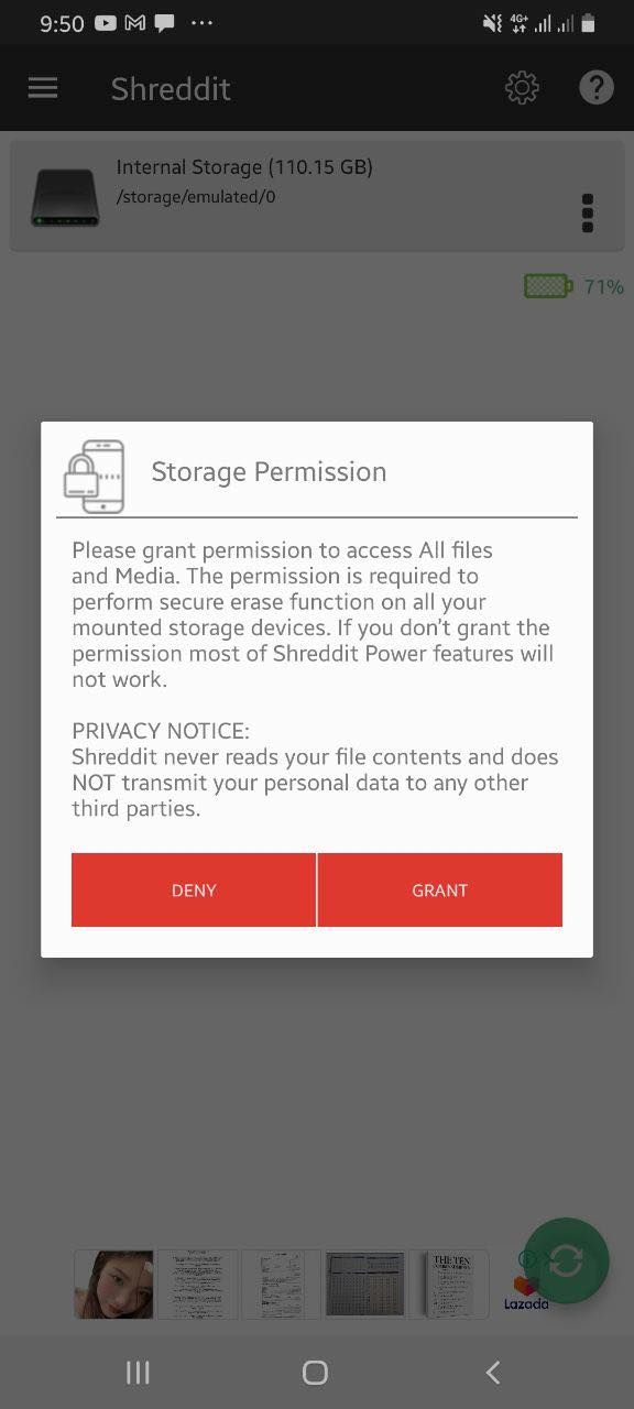 The Storage Permission Prompt on Shreddit