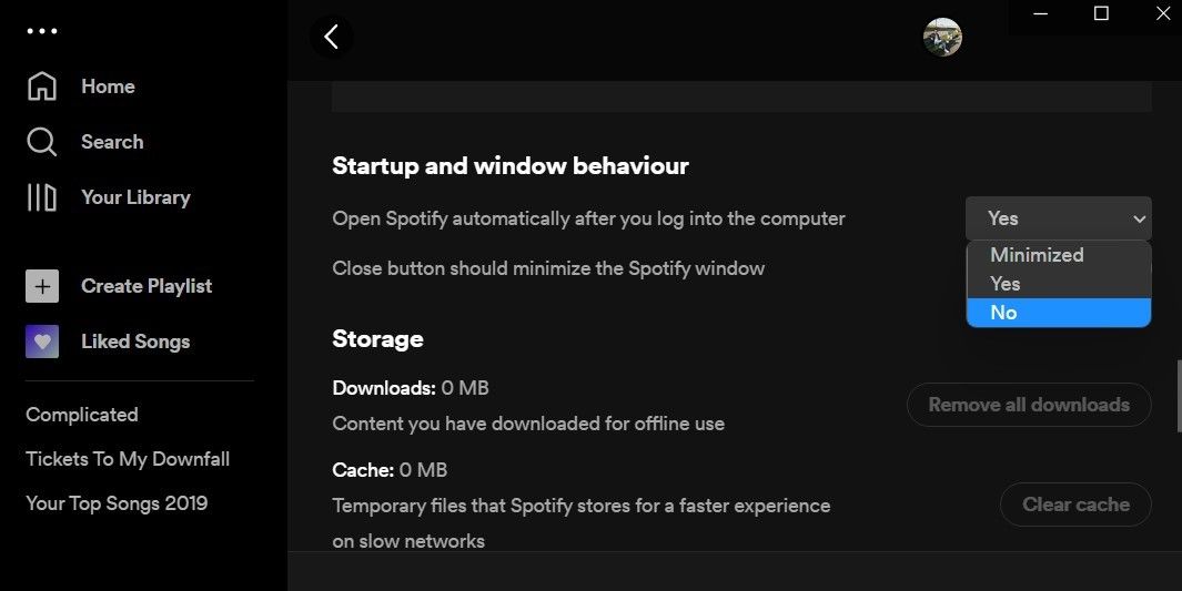 Spotify Startup Behavior on Windows