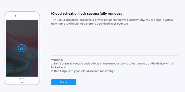 successfully remove activation lock