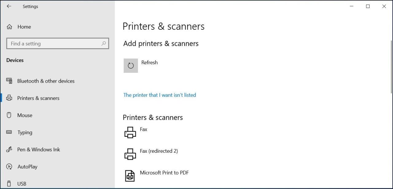 the printer that i want isnt listed