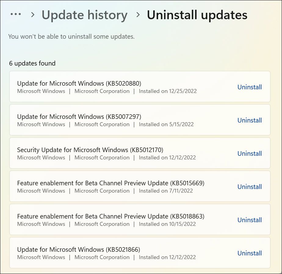 uninstall windows updates-1