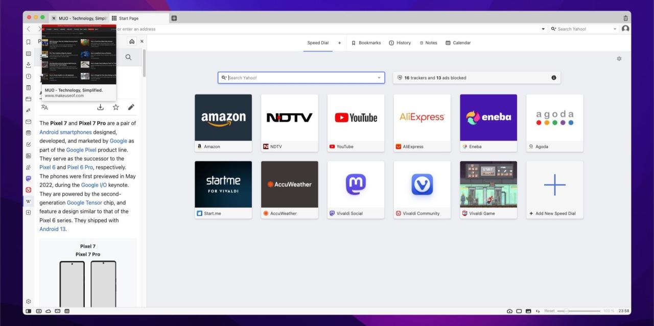 Vivaldi browser for Mac