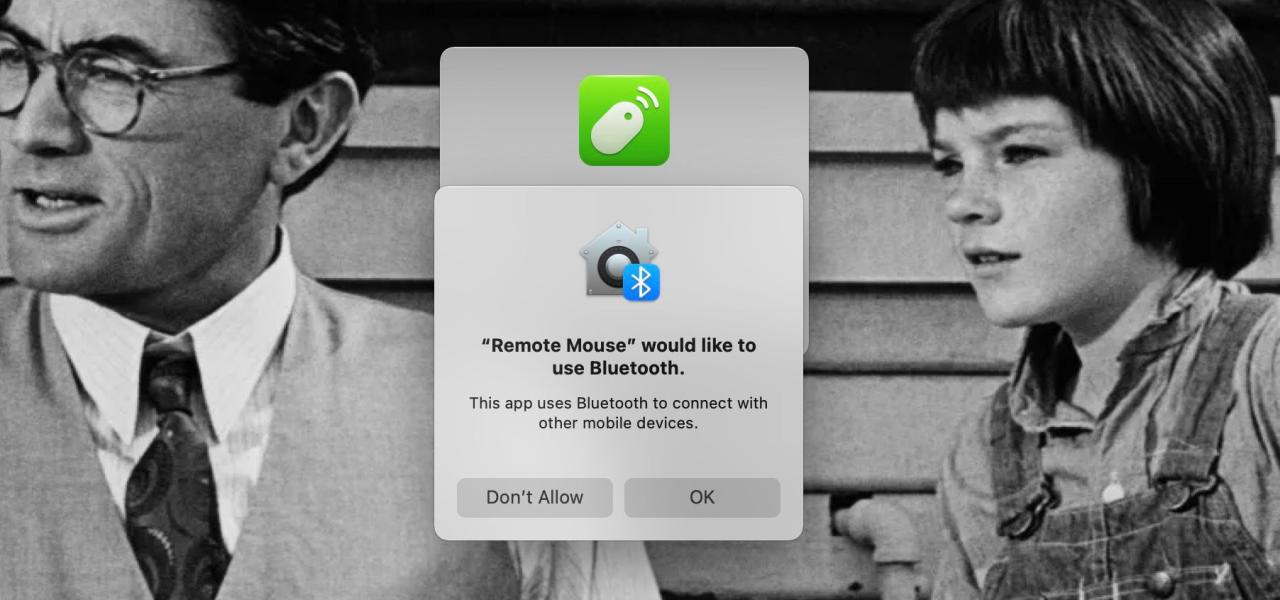 Remote Mouse asking for Bluetooth permissions on Mac