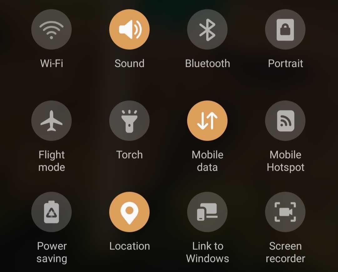 samsung galaxy settings symbols screenshot