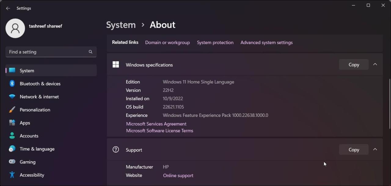 check windows specification windows 11