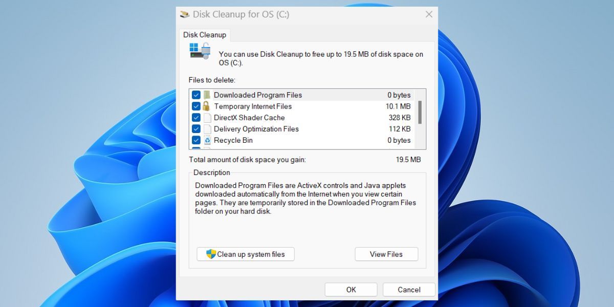 Disk Cleanup App in Windows 11