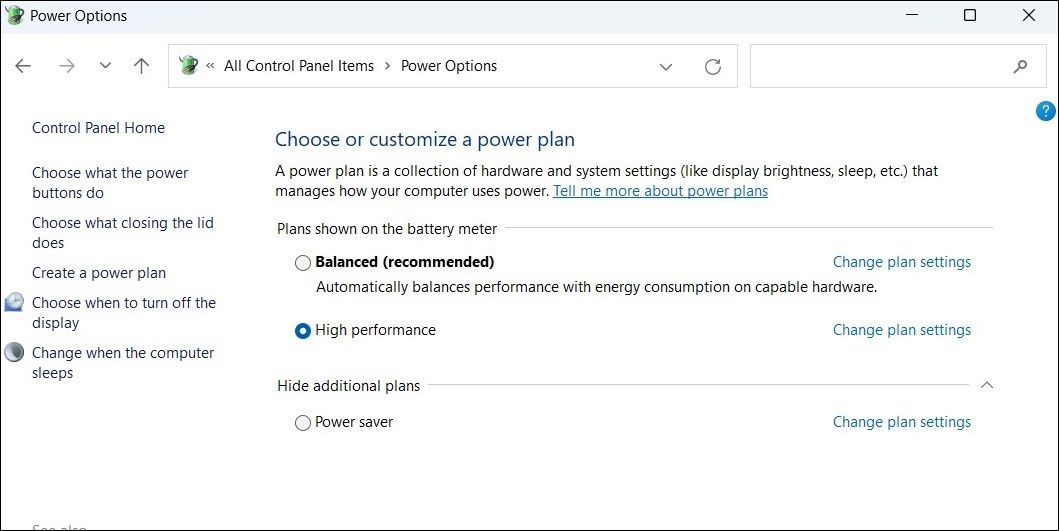 Enable High Performance Mode on Windows