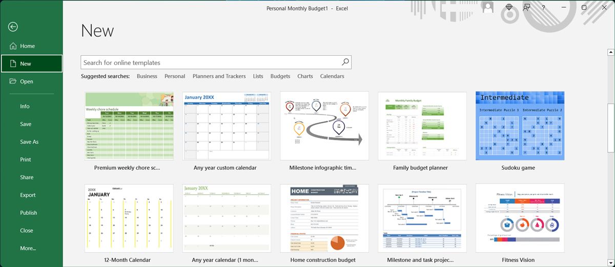 Use Excel templates