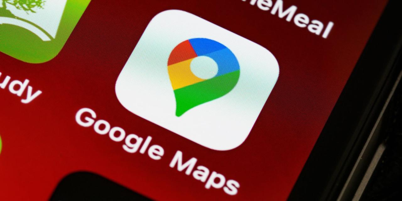 Google Maps app icon on smartphone screen