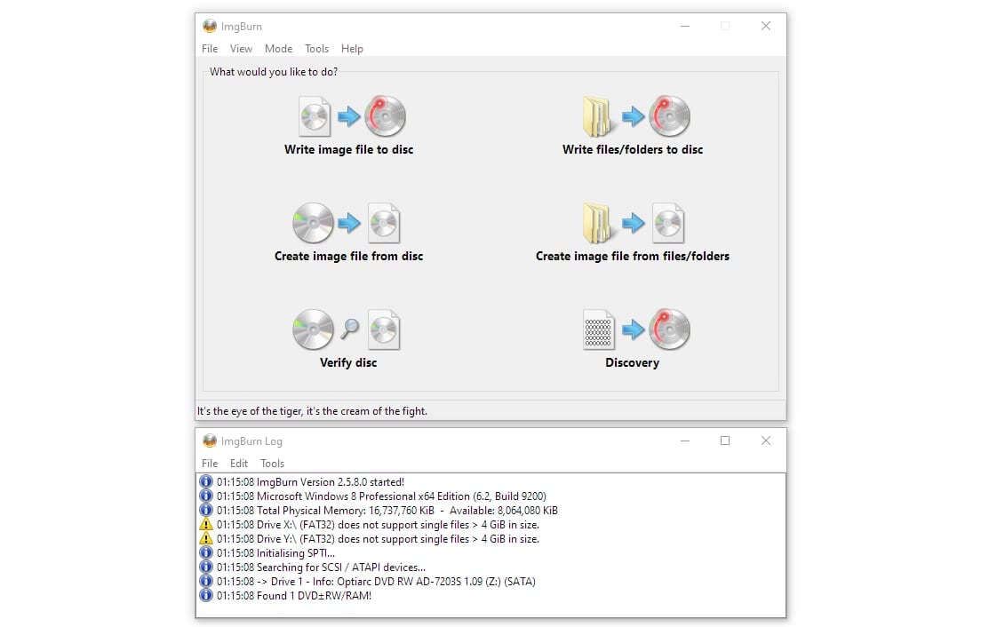 ImgBurn Main Interface